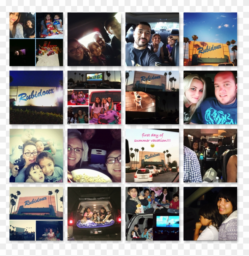 Rubidoux Drive In Theatre - Collage Clipart