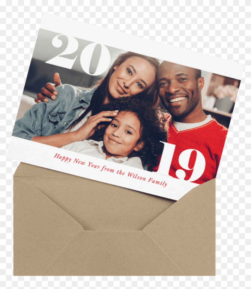 Happy New Year Cards, Mailed For You - Happy New Year Family Card Clipart