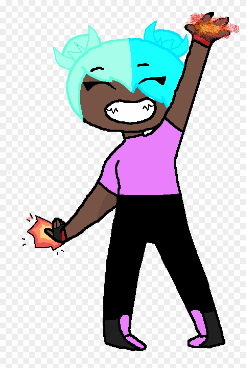 The Black Fire Girl - Cartoon Clipart #5695689