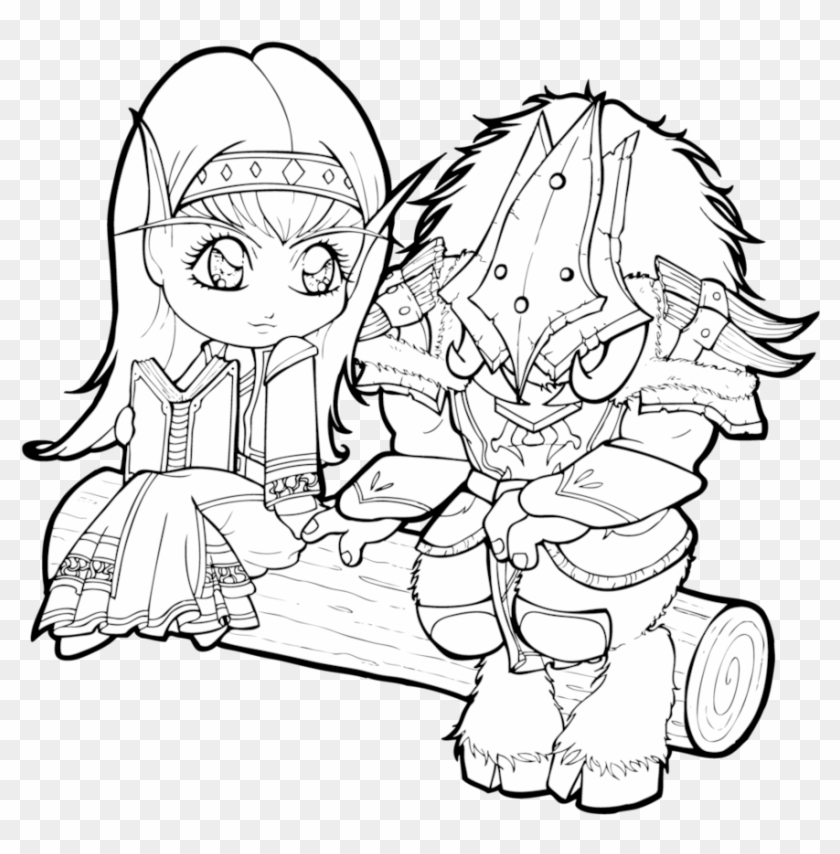 Wow Commission - Line Art Clipart