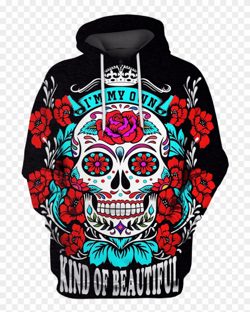 3d Halloween Skull Hoodie - I M My Own Kind Of Beautiful Clipart #5696095