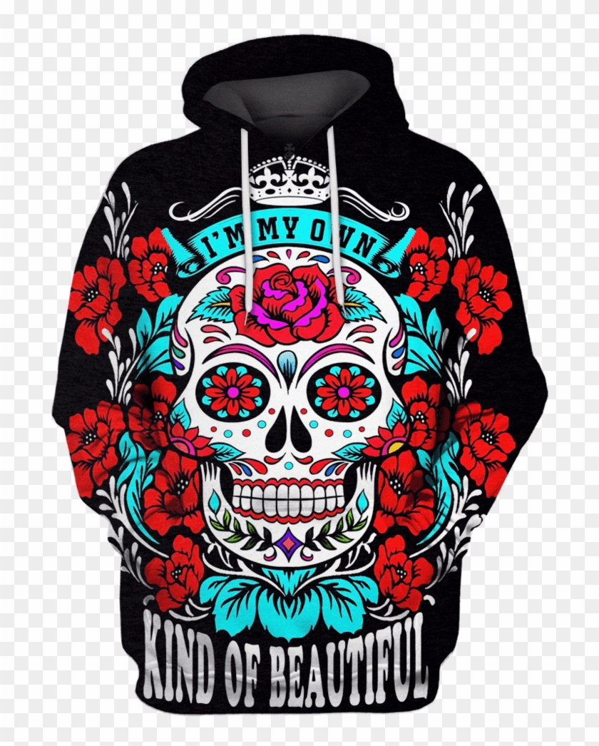 3d Halloween Skull Hoodie - I M My Own Kind Of Beautiful Clipart