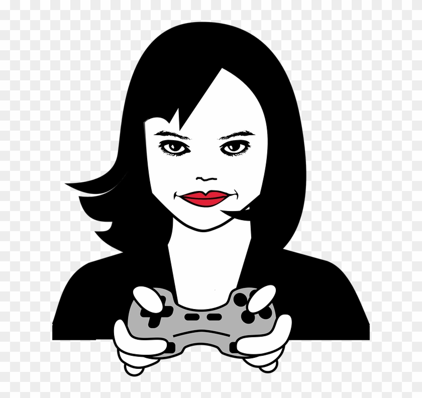Gamer Gaming Female Play Playstation Games - Transparent Female Avatar Icon Png Clipart
