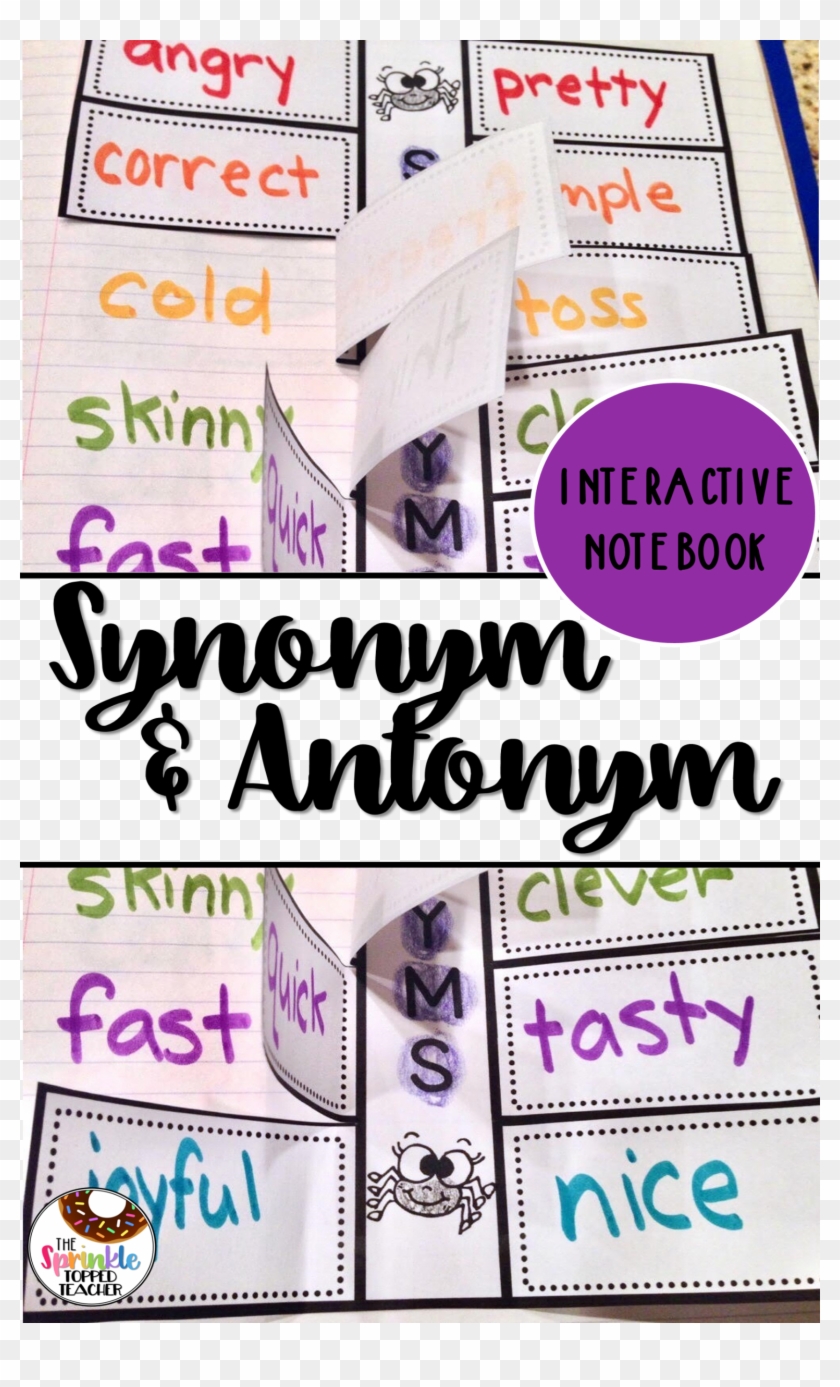 Interactive Synonym And Antonym Activity For 1st 2nd - Paper Clipart