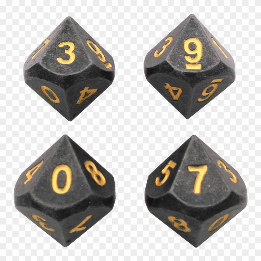 4 Pack Of D10 - Dice Game Clipart #5697355