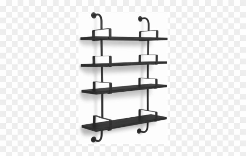 Démon 4 Bookshelves Gubi Wood Black Stained Ash, 95cm - Ozdobne Półka Na Książki Clipart #5697772