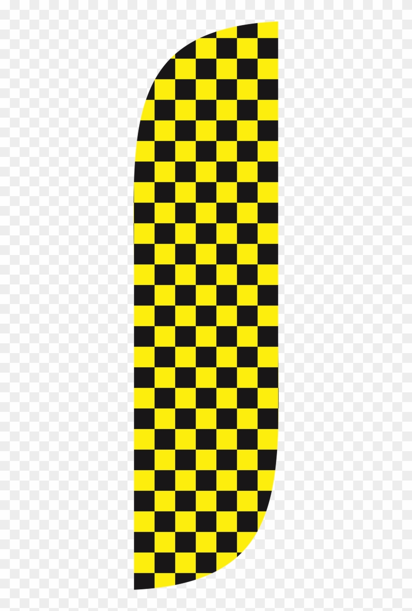5ft Color Feather Flag Black & Yellow Checkered - Santa Cruz Checkered Longboard Clipart
