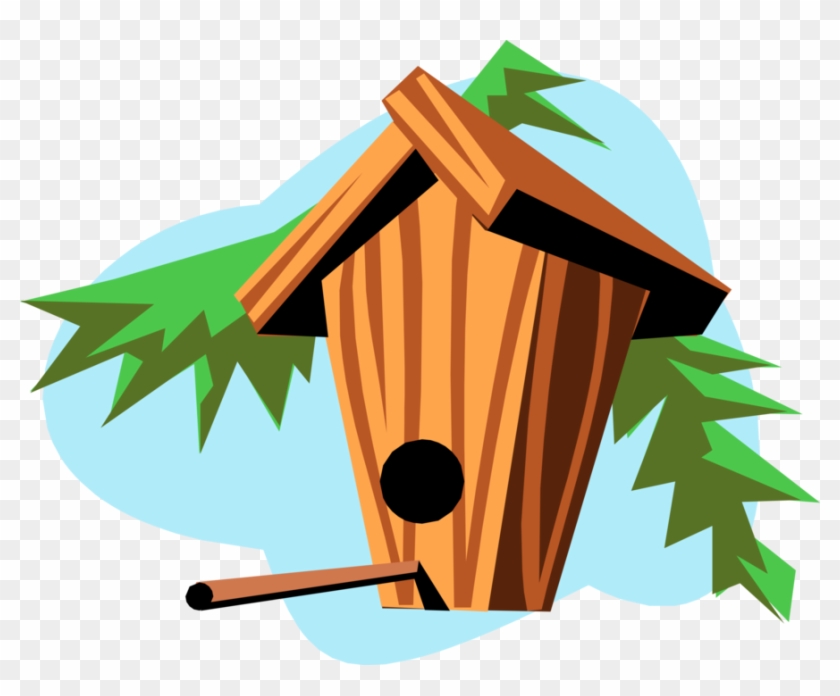 Vector Illustration Of Birdhouse Or Birdbox Nest Boxes Clipart #5698786