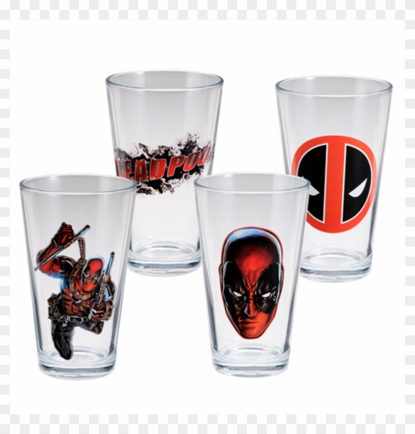Deadpool 4-pack Pint Glasses - Deadpool Clipart