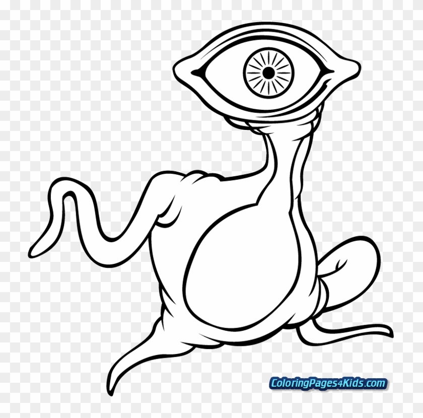 Scary Monster Coloring Pages - Alien Coloring Pages Clipart