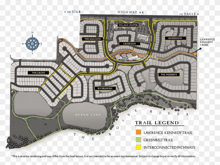 Meander Through The Heron River Community For The Use - Plan Clipart