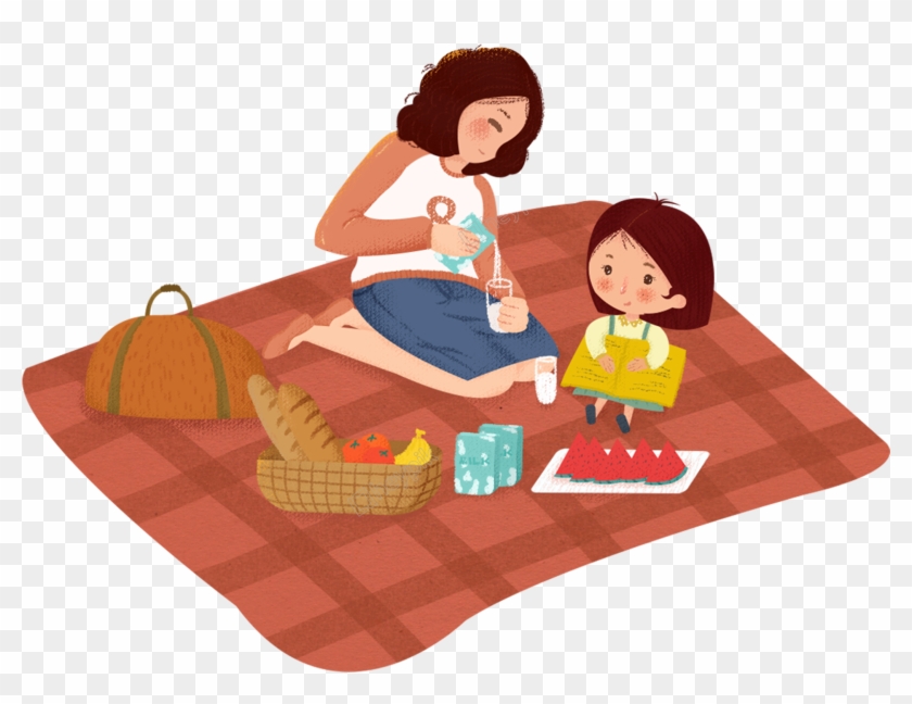 Banner Hand Drawn Cartoon Mother Child Decoration Free - Illustration Clipart #5699295