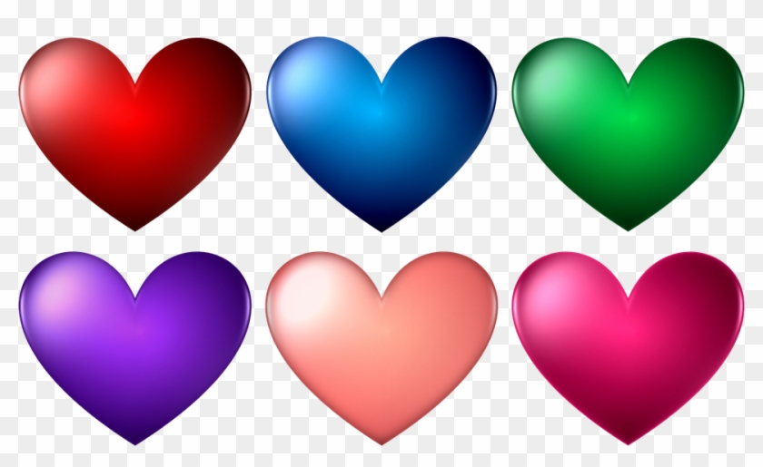 Heart Organ Png - Heart Shape Different Color Clipart
