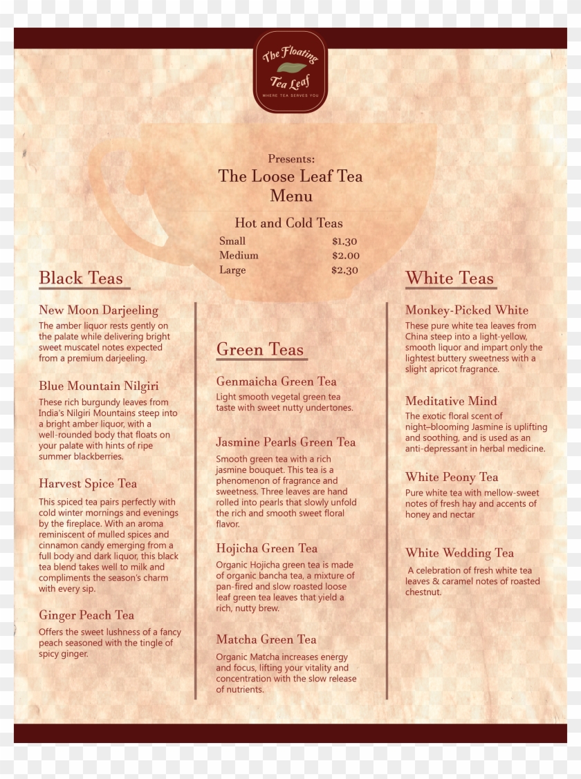 The Floating Tea Leaf Logo - Vellum Clipart #5699669