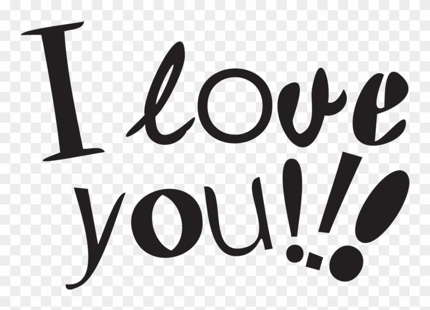 I Love You Text Vector Free Png Hd - Love You Png Clipart #570181
