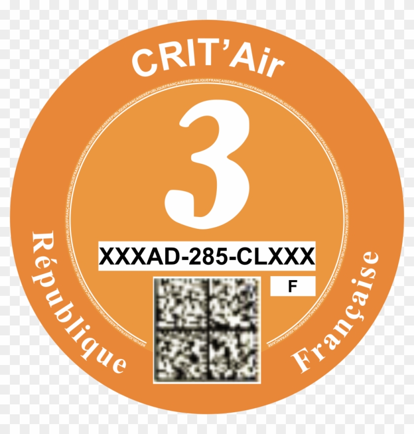 Pictures Of The Crit'air Vignette And Of Traffic Signs - Crit Air 4 Clipart