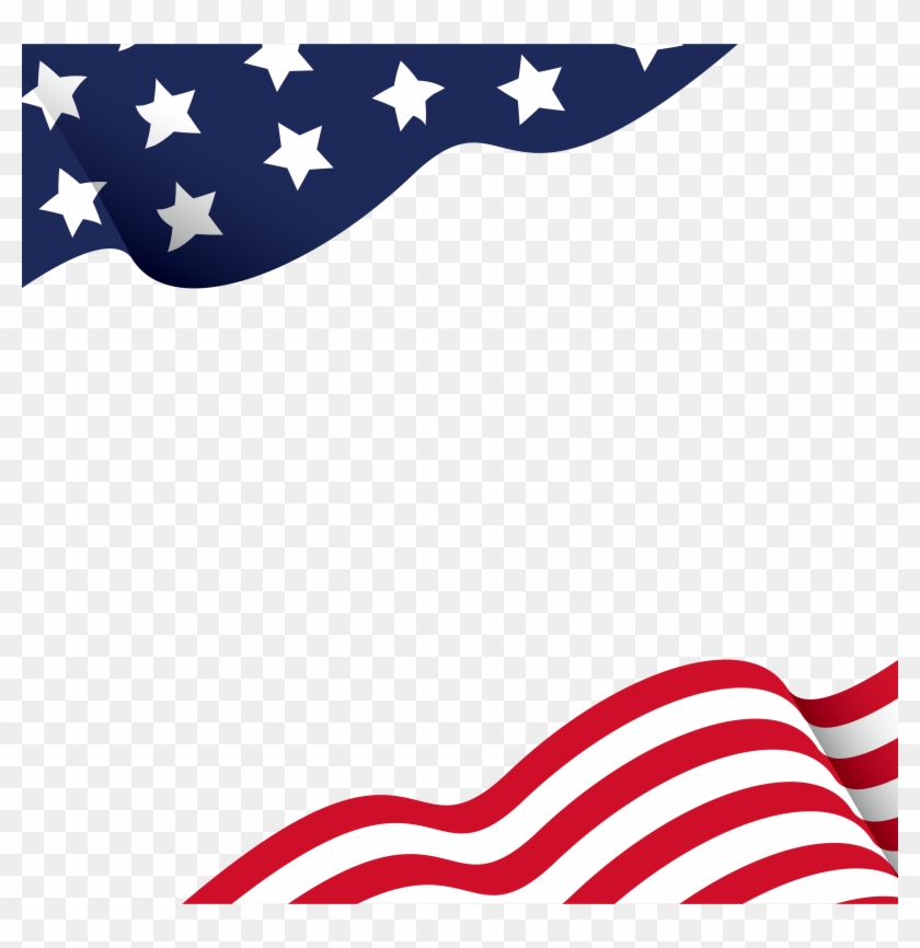 American Flag Borders - American Flag Border Png Clipart #570674