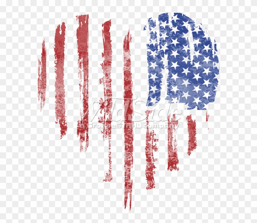 American Flag Heart Vertical - American Flag Heart Clipart
