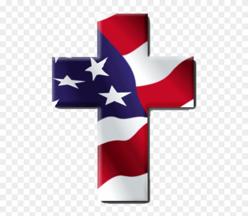 Cross And Us Flag , Png Download - Cross And Us Flag Clipart #571069