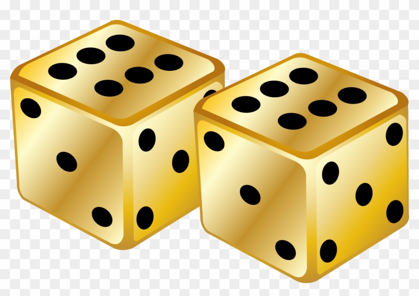 Golden Dice Png Clipart