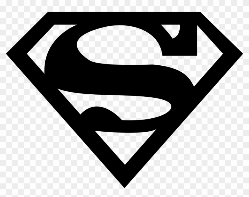 Black And White Superman Logo Png Free Download - Superman Logo Png Clipart