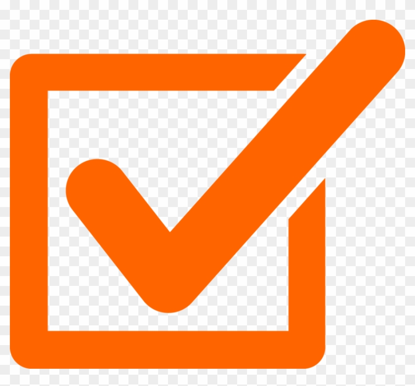 Checkmark Clipart Orange - Orange Check Mark Clip Art - Png Download