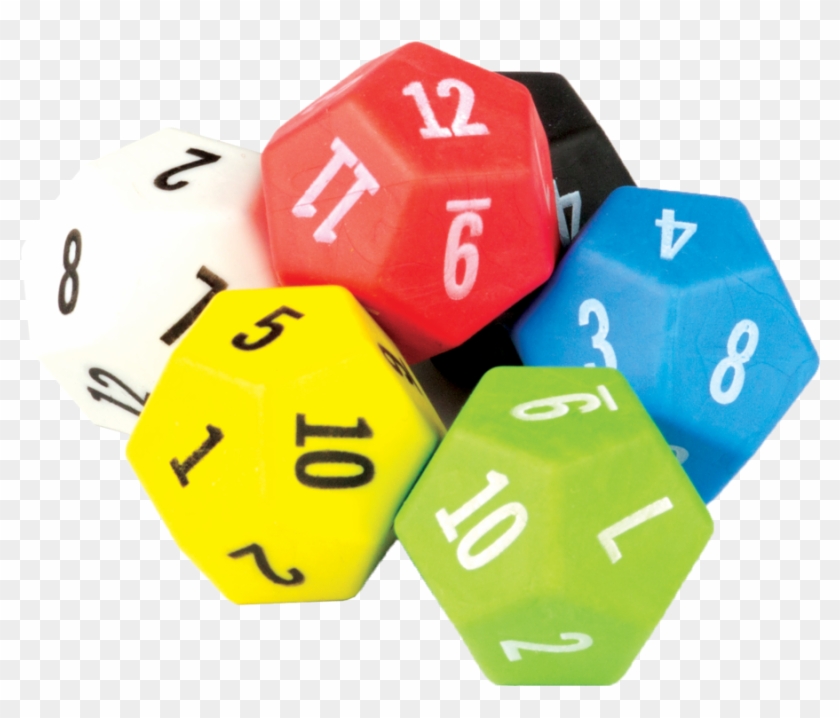 Tcr20806 12 Sided Dice 6-pack Image - Dungeons And Dragons Dice Png Clipart