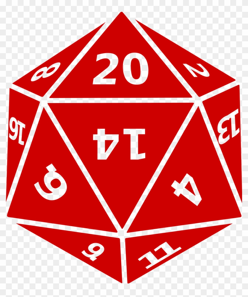 Twenty Sided Dice - 20 Sided Dice Png Clipart #572389