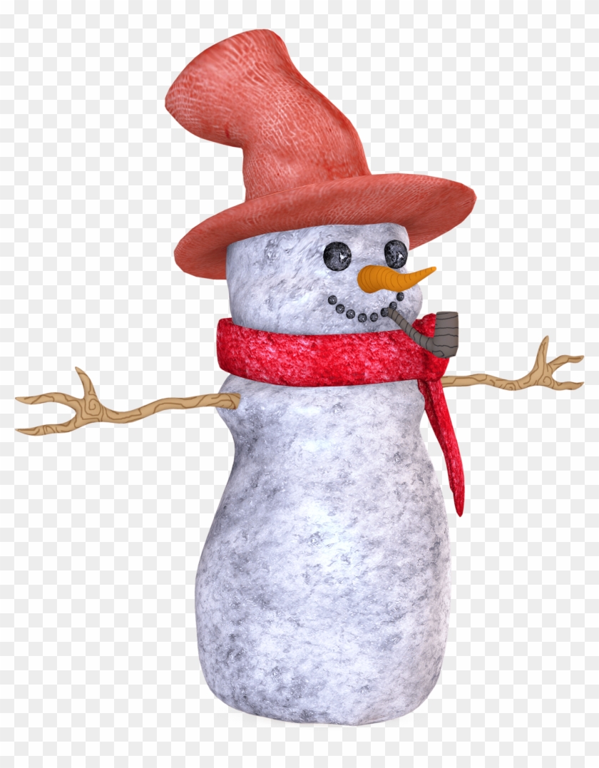 3d Snowman Clipart - Png Download