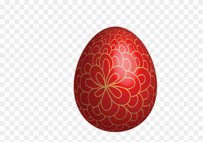 Download Red Gold Easter Egg Transparent Png - Easter Egg Red Clipart #572822