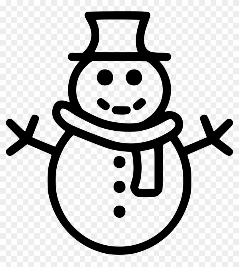 Png File - Snowman Black And White Png Clipart