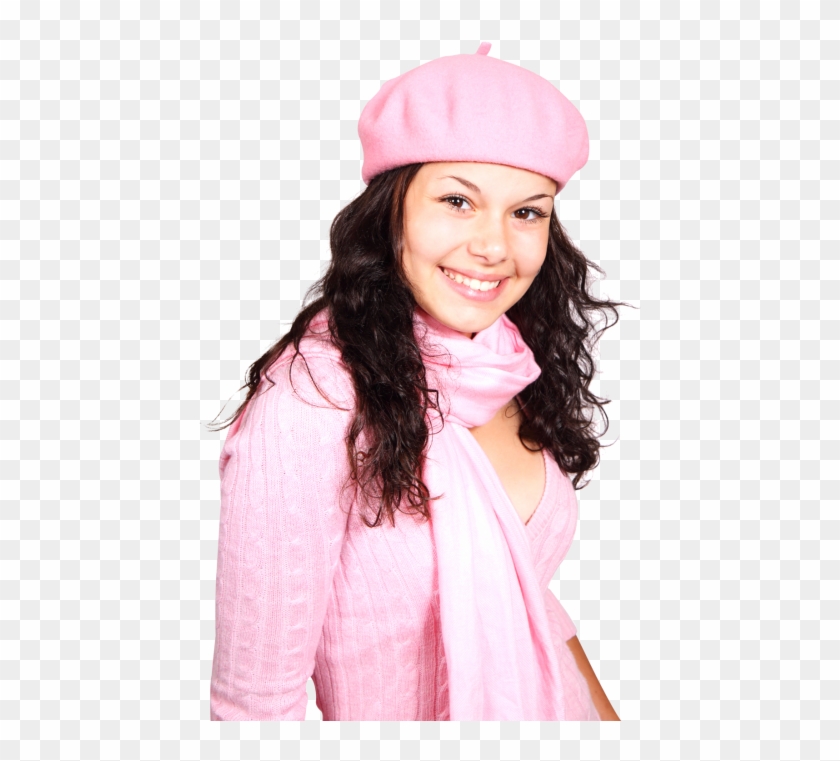 Beautiful Girl In Pink Dress Png Image - Girl Clipart #573099