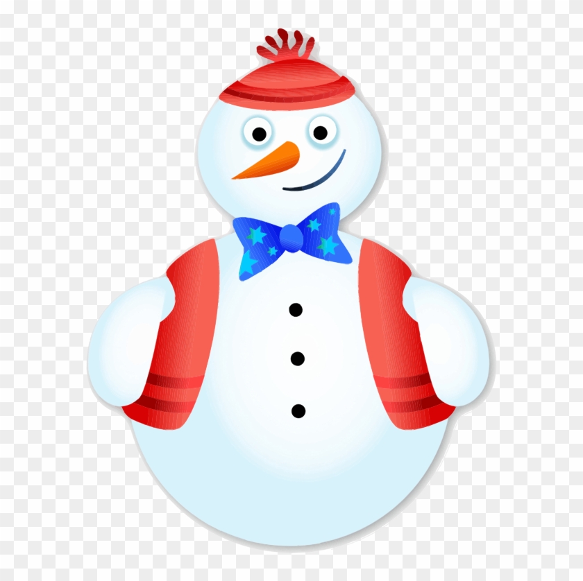 Upbeat Snow Man - ฤดู หนาว หิมะ การ์ตูน Clipart