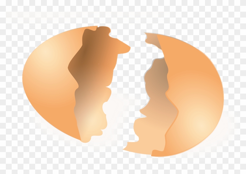 916 X 606 3 - Cracked Egg Shell Png Clipart #573302