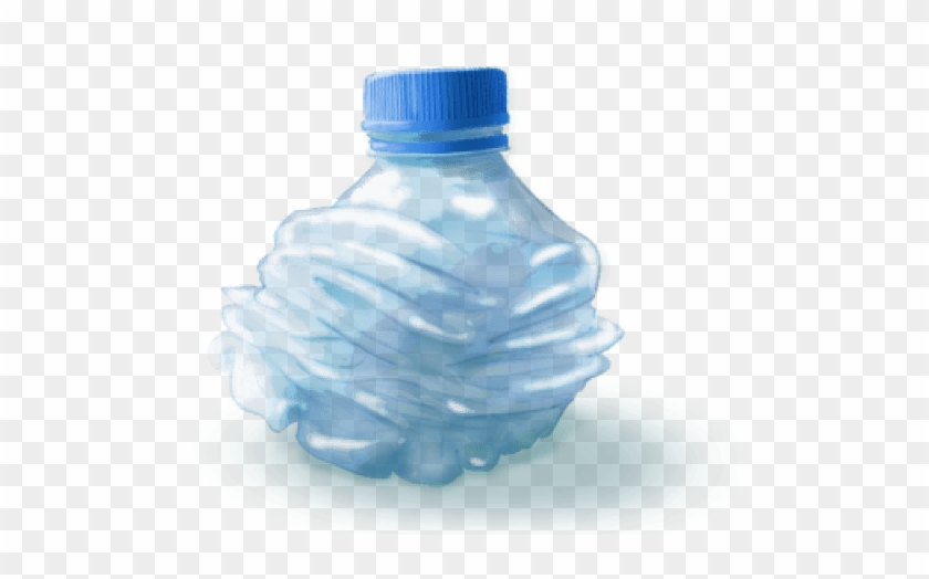 Small Crushed Water Bottle - Crushed Water Bottle Png Clipart #573560