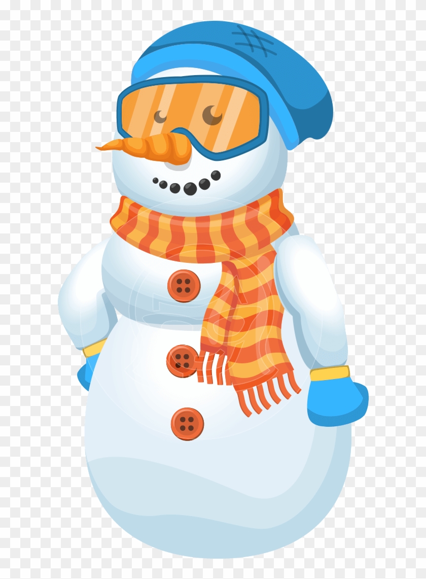 Snowman Cartoon Character - Snowman Clipart #573595