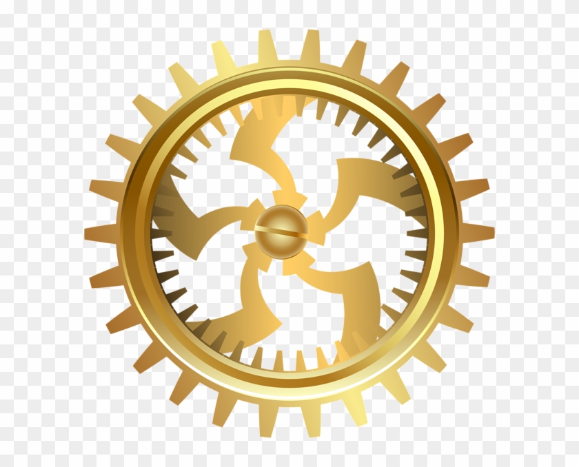 Gold Gear Transparent Png Clip Art - Gold Gear Png