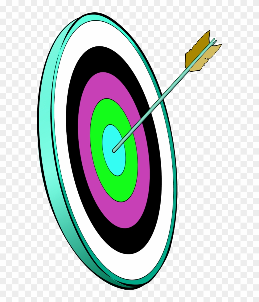 Dart Arrow In The Smallest Circle - Target Arrow Gif Png Clipart #574564