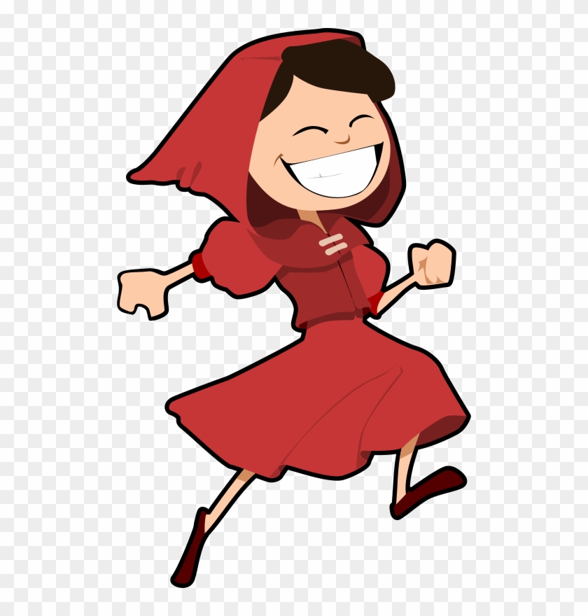 Girl - Cartoon Red Riding Hood Clipart