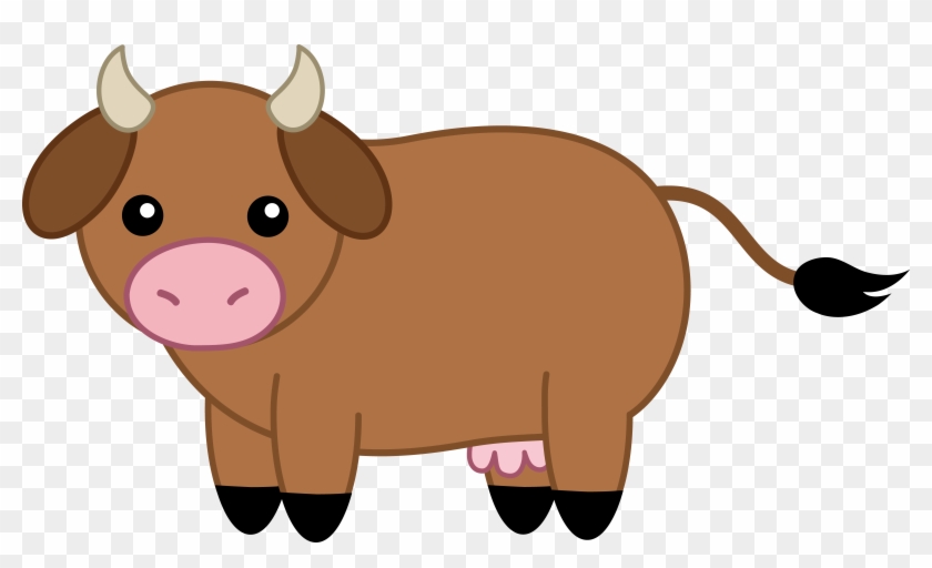 7539 X 4238 26 - Cute Brown Cow Cartoon Clipart