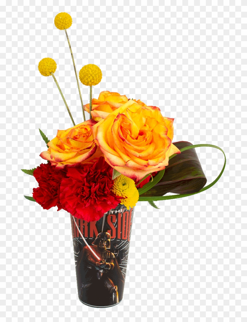 Darth Vader Pub Glass Bouquet - Garden Roses Clipart #576466