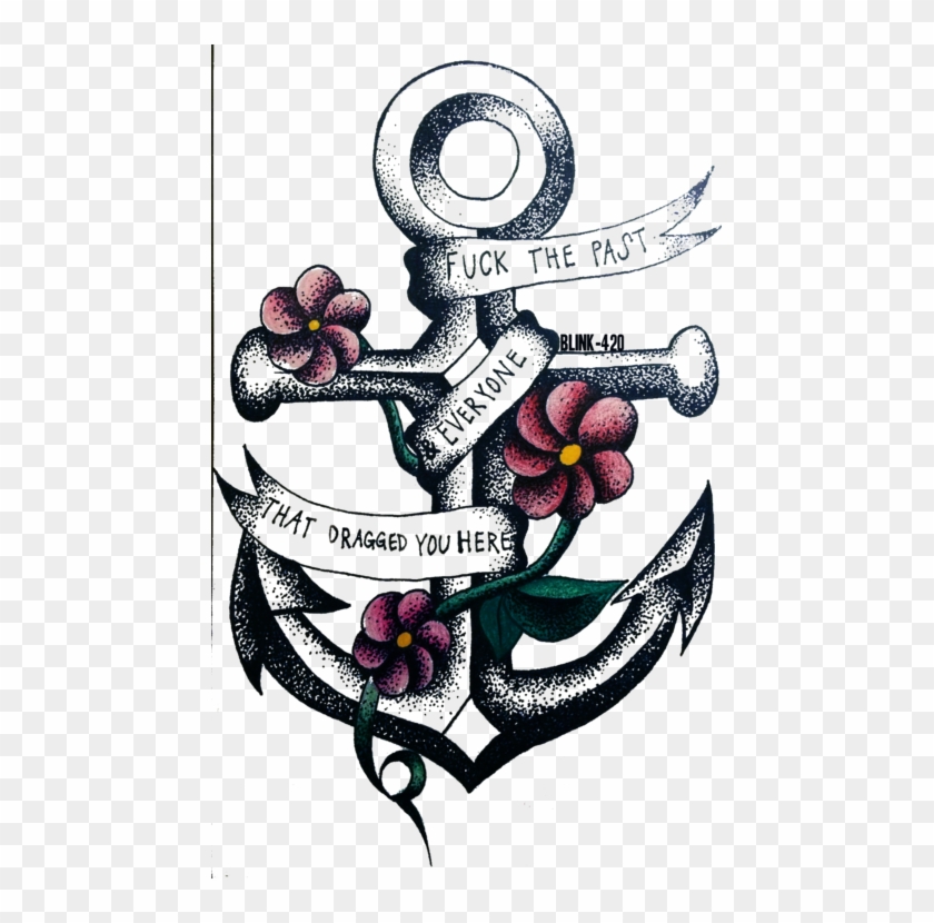Anchor Tattoos Png Transparent Images - Anchor Tattoos With Flower Designs Clipart
