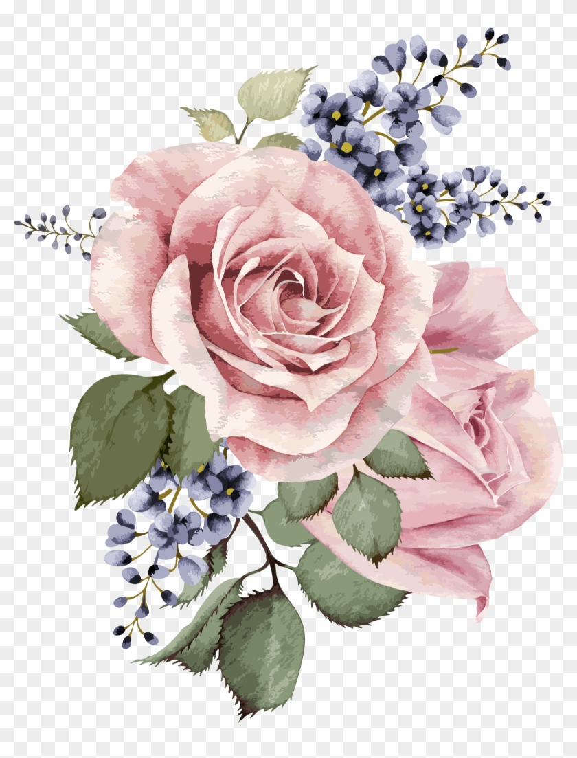 Botanical Illustration, Illustration Art, Gouache, - Transparent Background Watercolor Flowers Clipart