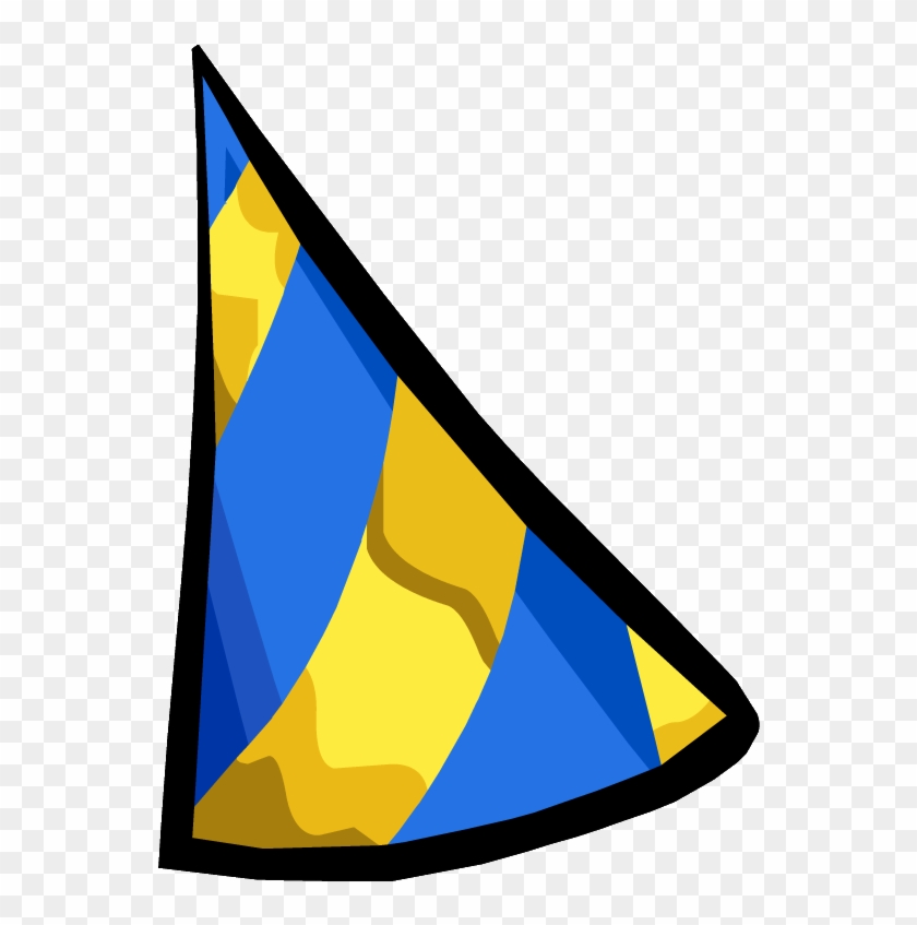 Birthday Hat Png - Blue And Yellow Party Hat Clipart