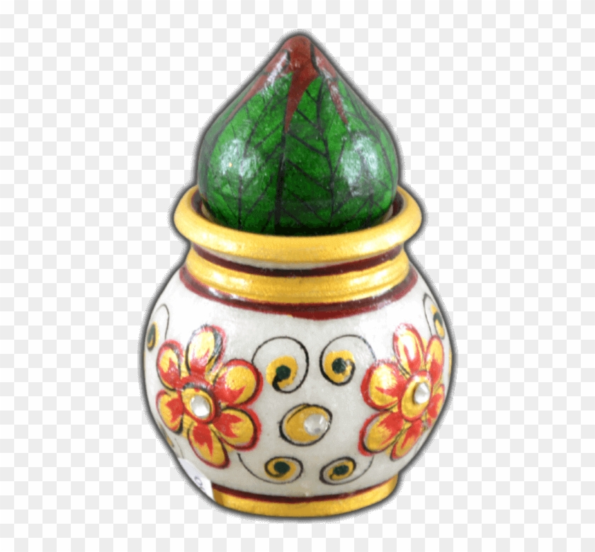 Mg-marble Flower Nariyal Kalash - Pottery Clipart #577591