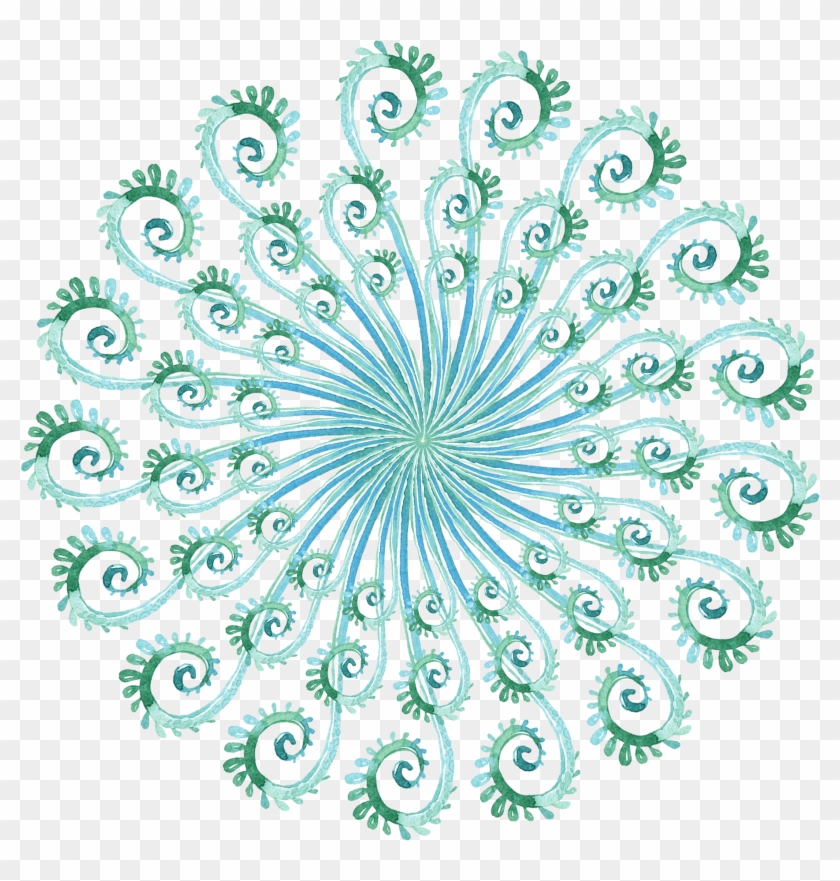 Simple Creative Stylish Watercolor Flowers Png And - Circle Clipart