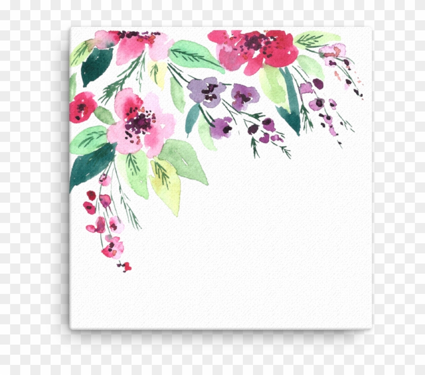 Watercolor Flowers Canvas Print Clipart #577884