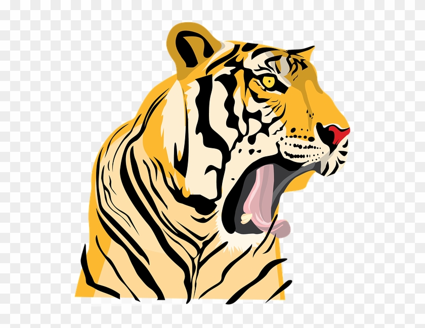 Roaring Tiger Png - Siberian Tiger Clipart #577946