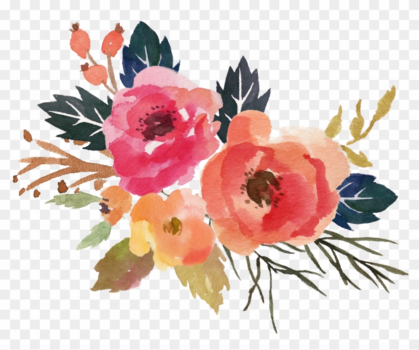 Loose Watercolor Flowers Clipart