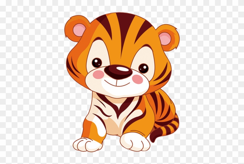 Cute Little Tiger Png Cartoon - Tiger Animation Clipart #577981